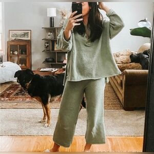 FP Beach SET Hailee Knit Pants & Top Large